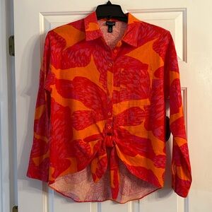 NWT Linen Button-up Shirt
